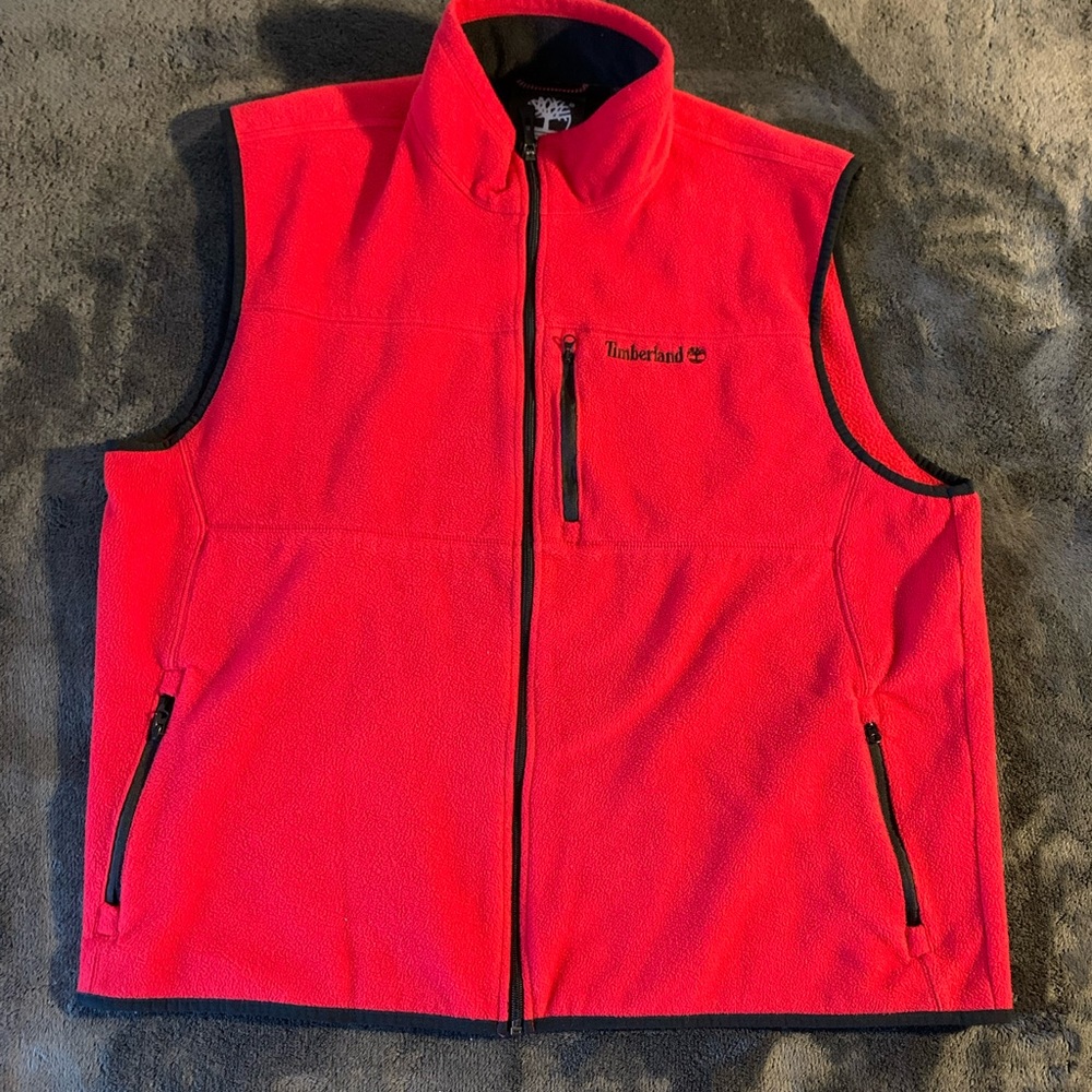 Mens vintage timberland fleece vest.
